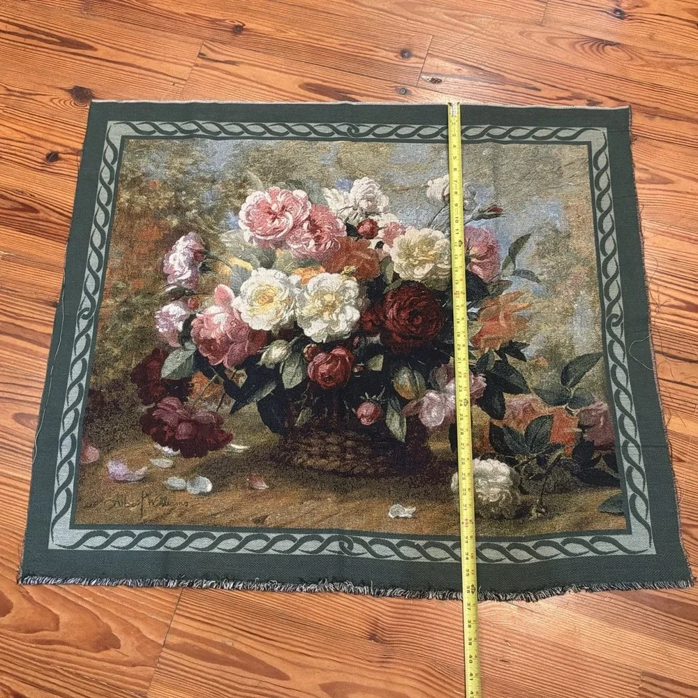 Large Floral Tapestry Piece Albert Williams Nature's Glory 42 X 36